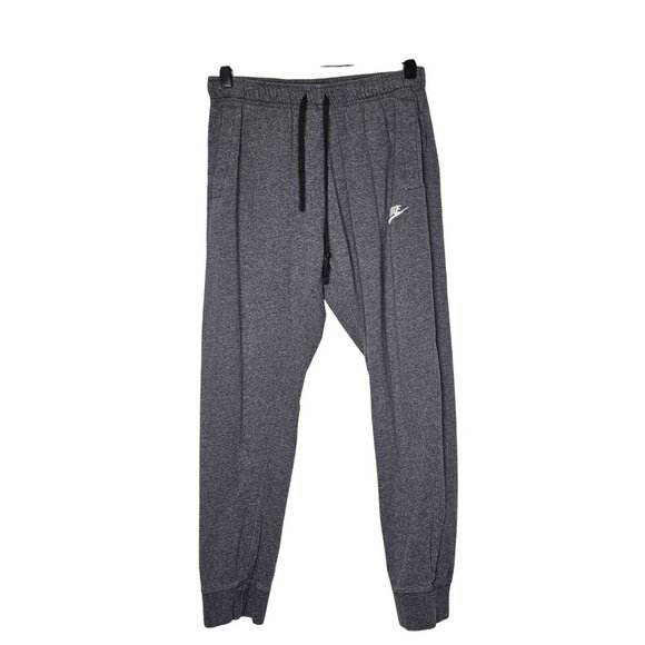 Nike Men's Sportswear Club Fleece‎ Joggers Gray White Swoosh Size S Pockets Gym - Picture 1 of 12